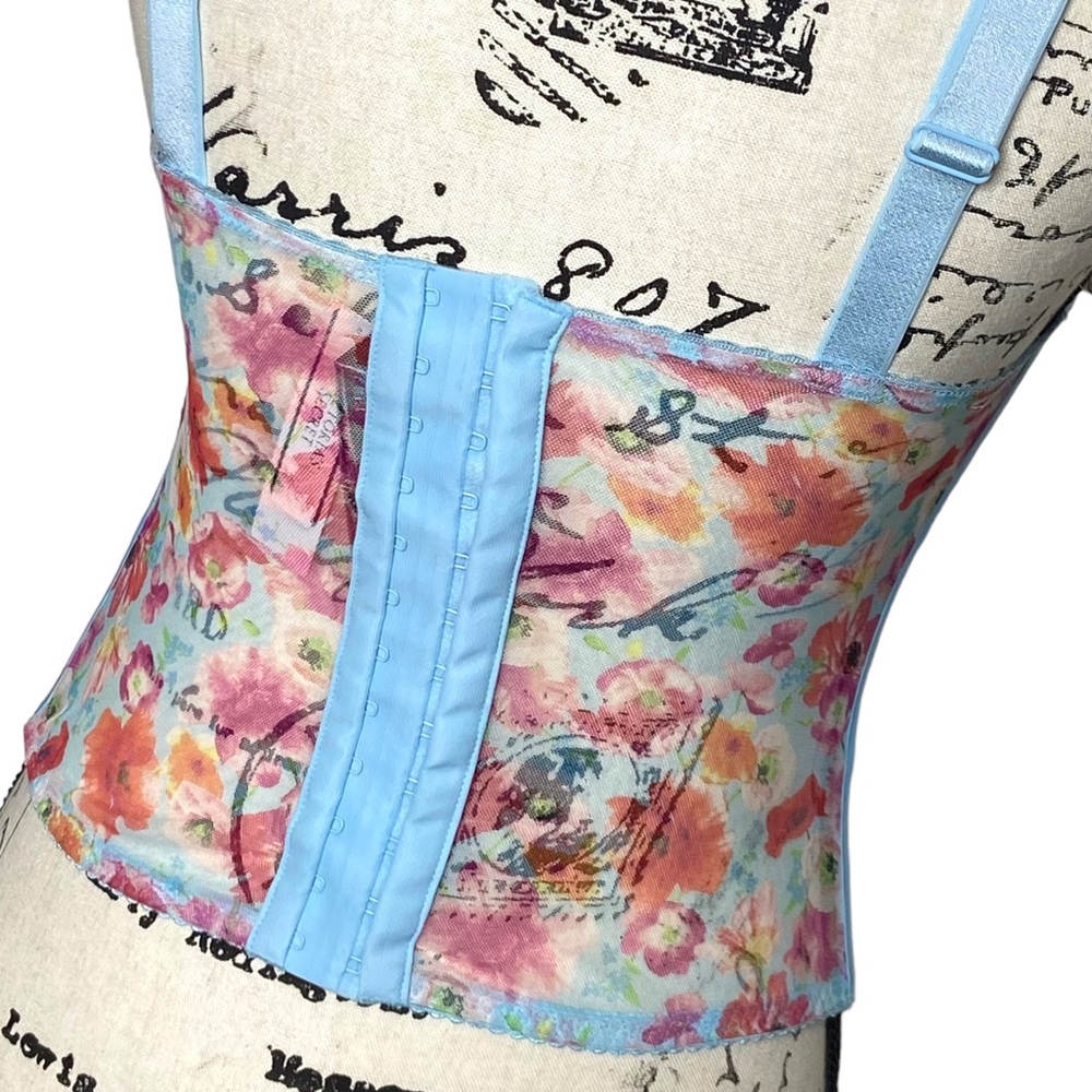 Victoria’s Secret Spring Floral Lace Corset Bustier Bra Top Small - Picture 7 of 11